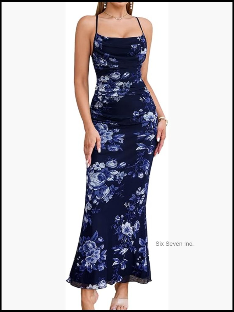 Sleeveless Mesh Bodycon Maxi Dress With Ruched High Waist